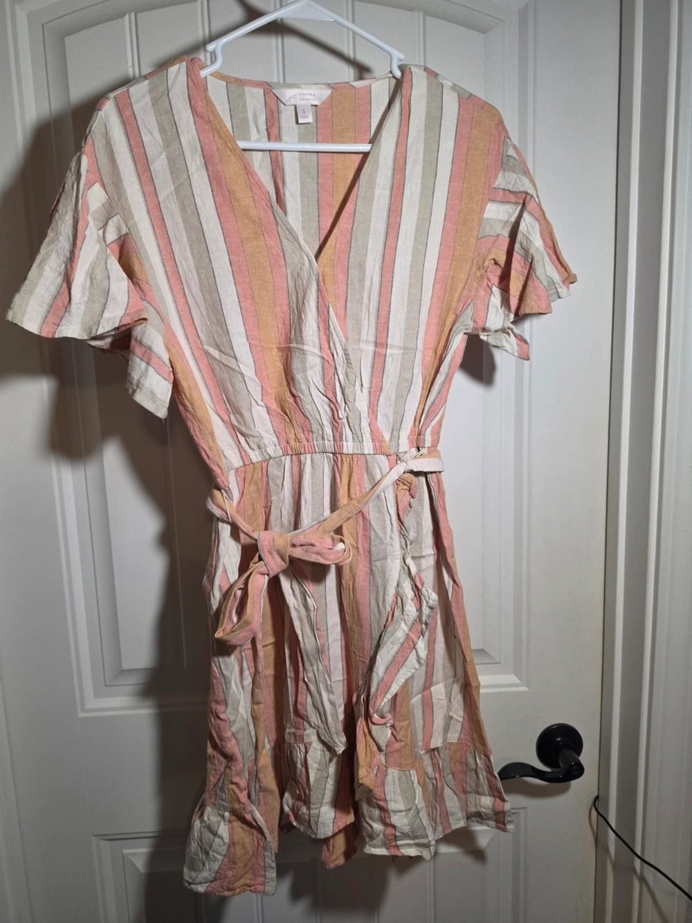 LC Lauren Conrad Womens Casual Dress in Tan and Peach - S